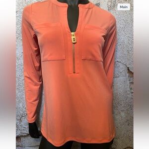Michael Kors Coral Zip Blouse